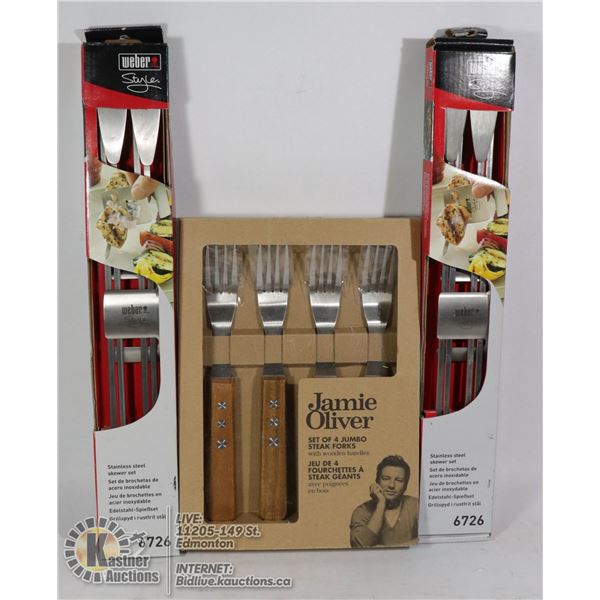 NEW ITEMS (2) WEBER STYLE STAINLESS