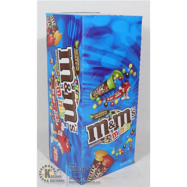 BOX OF 24 30G CONTAINERS OF M&M MINIS
