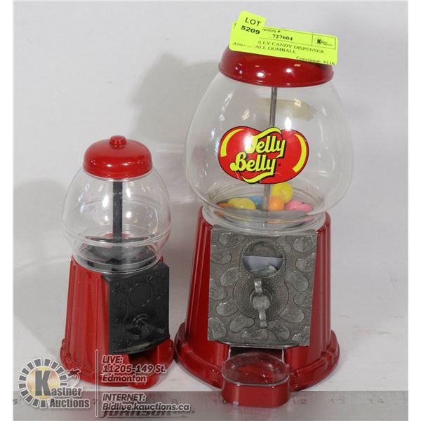 JELLY BELLY CANDY DISPENSER AND SMALL GUMBALL