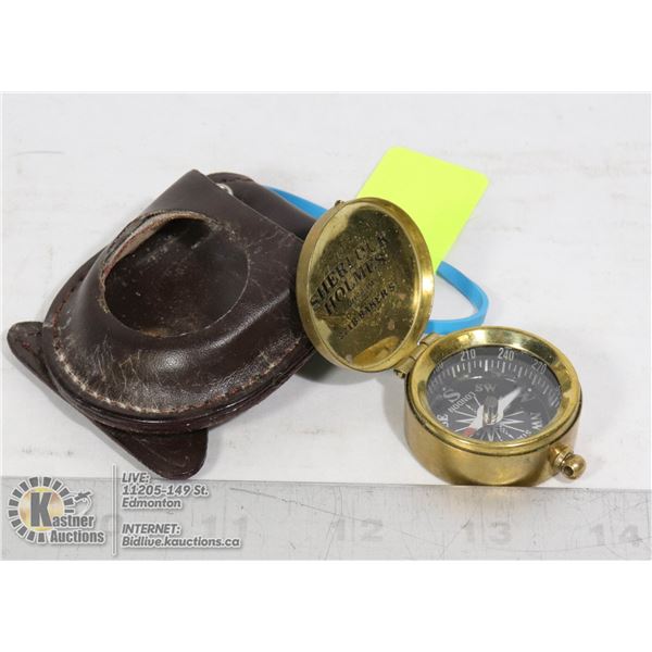 SHERLOCK HOLMES BRASS COMPASS