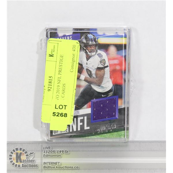 LOT OF TWO 2019 NFL PRESTIGE FOOTBALL CARDS