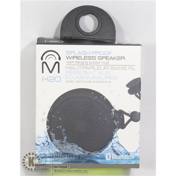 SPLASH PROOF WIRELESS SPEAKER WITH HANGING