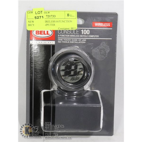 NEW BELL WIRELESS 8-FUNCTION BICYCLE COMPUTER