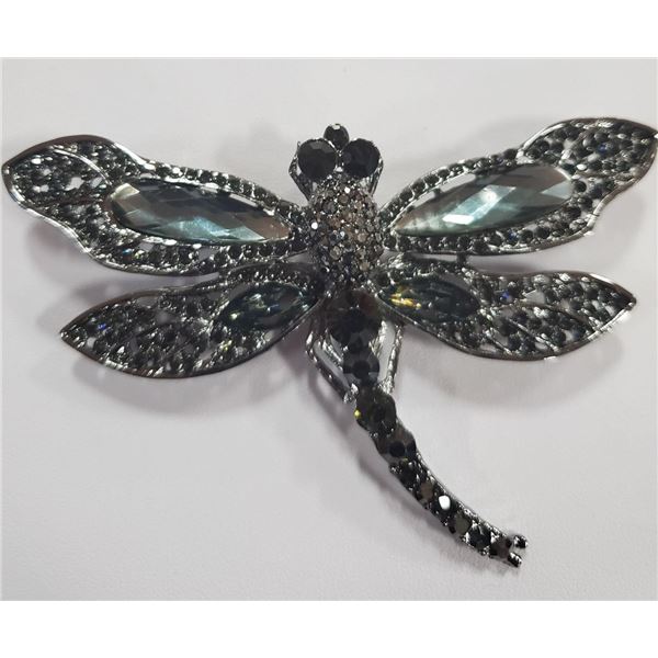 DRAGONFLY RHINESTONE BROOCH
