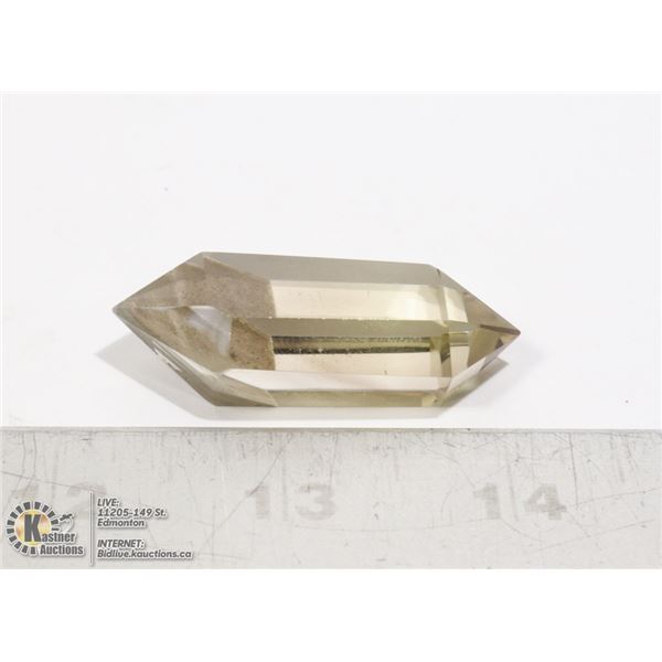 #311-SMOKEY QUARTZ 2 POINT 20.4g JEWELRY/ HEALING MINERAL/ W-20.9mm/L-48.7mm