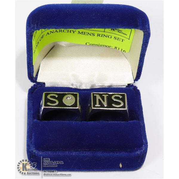 SONS OF ANARCHY MENS RING SET IN BOX