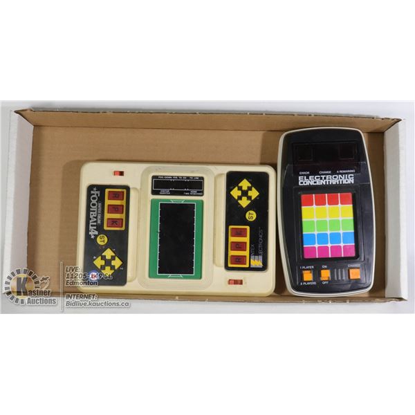 TWO VINTAGE HAND HELD ELECTRONICS GAMES