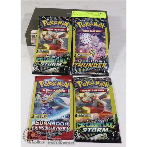 4 SEALED POKEMON BOOSTER PACKS