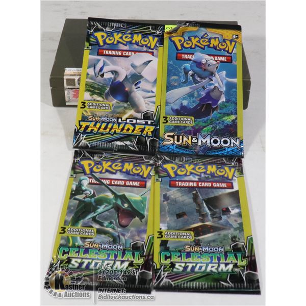 4 SEALED POKEMON BOOSTER PACKS