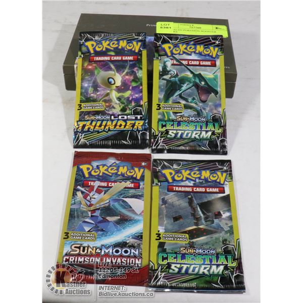 4 SEALED POKEMON BOOSTER PACKS