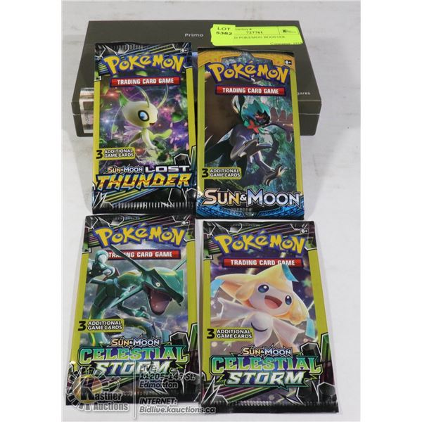 4 SEALED POKEMON BOOSTER PACKS
