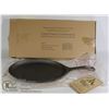 Image 1 : NEW OVAL PRE-SEASONED CAST IRON PAN