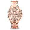 Image 2 : NEW FOSSIL TRIPLE CHRONO ROSE GOLD TONE MSRP $209