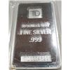Image 1 : TD BANK 10OZ TROY .999 FINE SILVER BAR