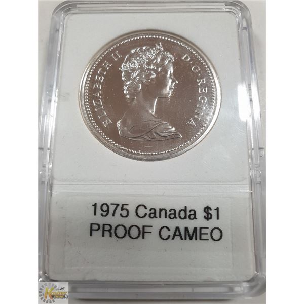 1975 CANADIAN SILVER $1, PROOF COIN