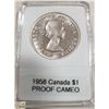 Image 1 : 1958 CANADIAN SILVER $1, PROOF CAMEO "DEATH TOTEM