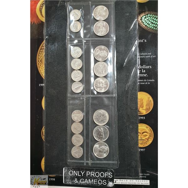 $3. IN CANADIAN SILVER ONLY PROOFS AND CAMEOS