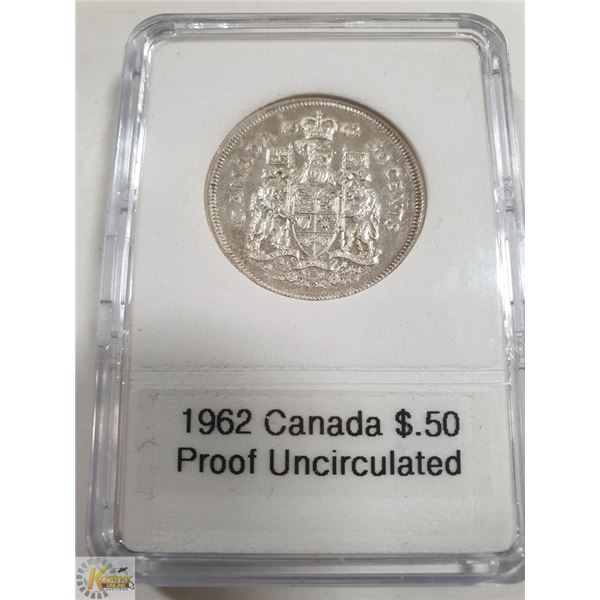1962 CANADIAN SILVER 1/2 DOLLAR, PROOF