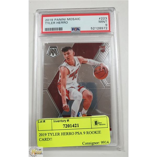 2019 TYLER HERRO PSA 9 ROOKIE CARD!!