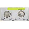 Image 1 : CANADIAN 1967 25C SILVER PAIR