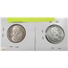 Image 2 : CANADIAN 1967 25C SILVER PAIR