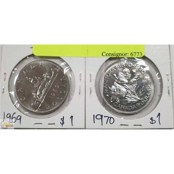 CANADIAN DOLLARS 1969,1970