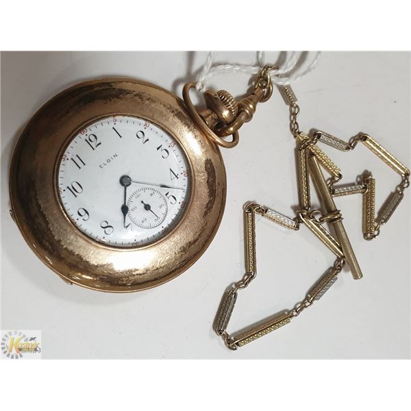 ELGID GOLD PLATE POCKET WATCH C-1891