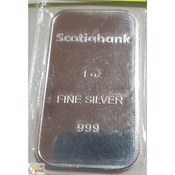 SCOTIABANK 1 TROY OUNCE SILVER BAR