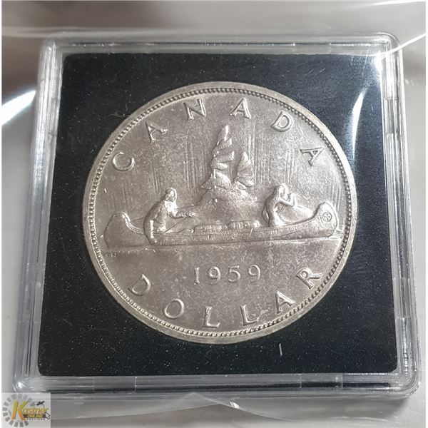 1959 HIGHER GRADE CANADA SILVER DOLLAR