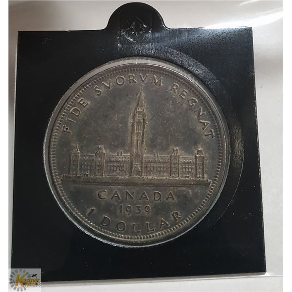1939 PARLIAMENT CANADA SILVER DOLLAR