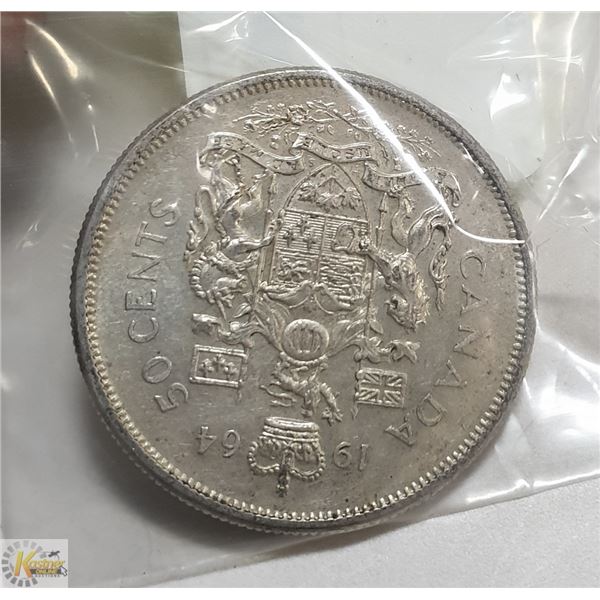 1964 SILVER HALF DOLLAR CANADIAN