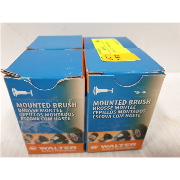 LOT OF 4 MOUNTED BRUSHES