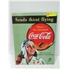 Image 1 : "SENDS THRIST FLYING" COCA COLA TIN SIGN