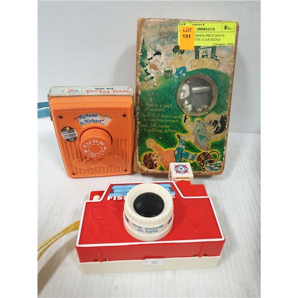 VINTAGE FISHER-PRICE MOVIE VIEWER WITH 2