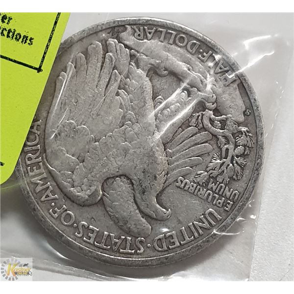 SILVER WALKING LIBERTY 1/2 DOLLAR 1943 USA