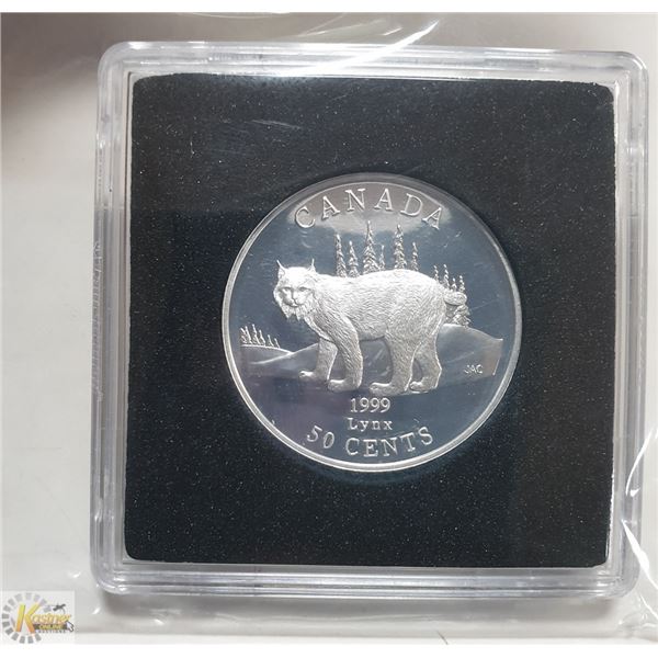 1999 "LYNX" SILVER CANADA 50 CENT