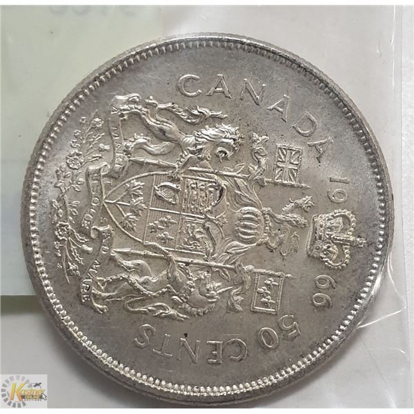 1966 SILVER HALF DOLLAR CANADIAN