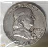 Image 2 : SILVER FRANKLIN 1/2 DOLLAR 1957 USA