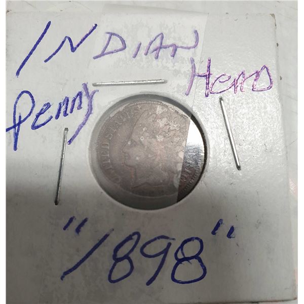 INDIAN HEAD PENNY 1898