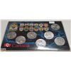 Image 1 : LOT OF 7 CANADA $1 COINS IN COLLECTORS BOARD