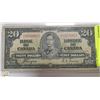Image 1 : 1937 COYNE/TOWERS $20 CANADA BANKNOTE