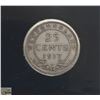 Image 1 : 1917 NEWFOUNDLAND SILVER 25 CENT COIN