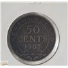 Image 1 : 1907 NEWFOUNDLAND SILVER 50 CENT COIN