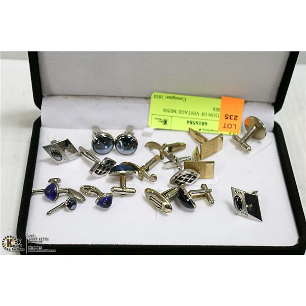 COLLECTION OF VINTAGE MENS CUFFLINKS