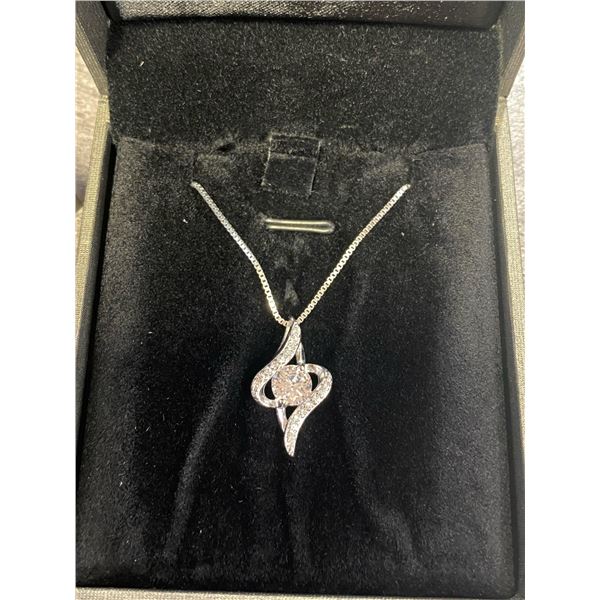 .925 SILVER CHAIN WITH CZ PENDANT