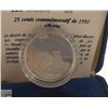 Image 1 : STERLING SILVER 1992 ALBERTA PROOF 25 CENT