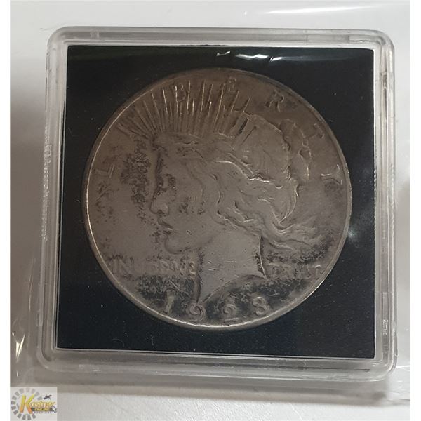 1923S USA SILVER PEACE DOLLAR.