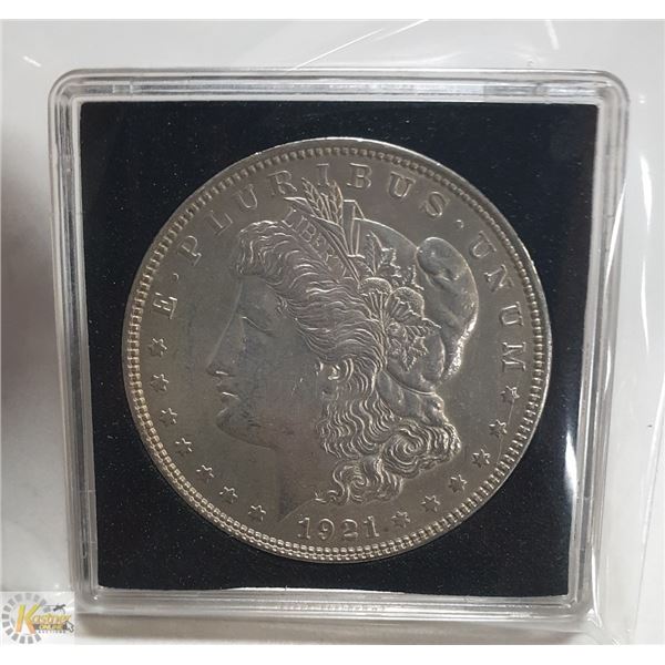 1921 USA SILVER MORGAN DOLLAR, DIE CRACK ERROR