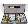 Image 1 : JEWELLERY CASE WITH KEY AND CONTENTS INCLUDING