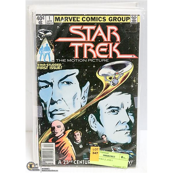 STAR TREK #1,2 ,AND 3 COMICS